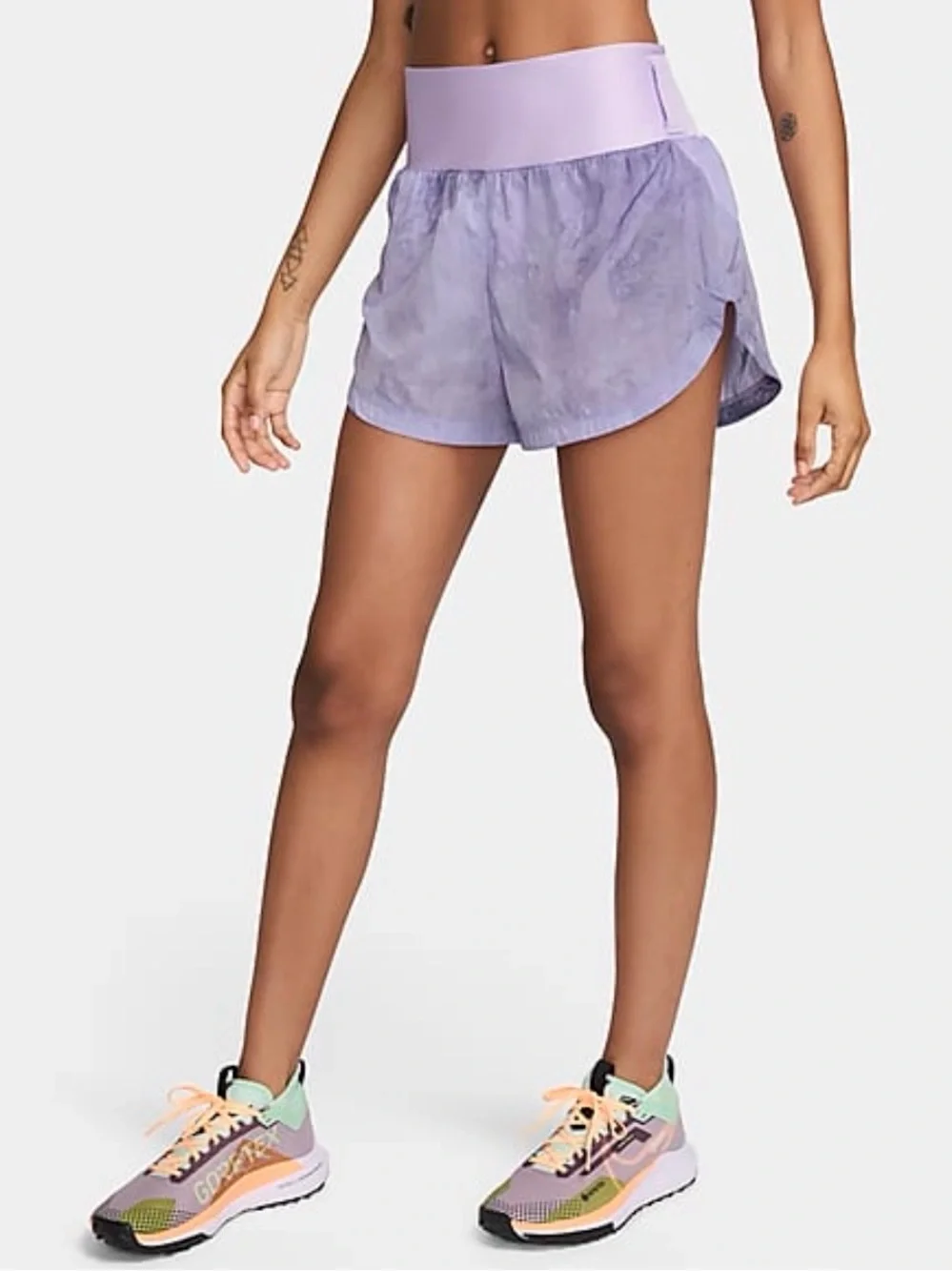 Nike Trail Repel Women’s Running Shorts Purple Lavender 3” Lined Hiking Athletic